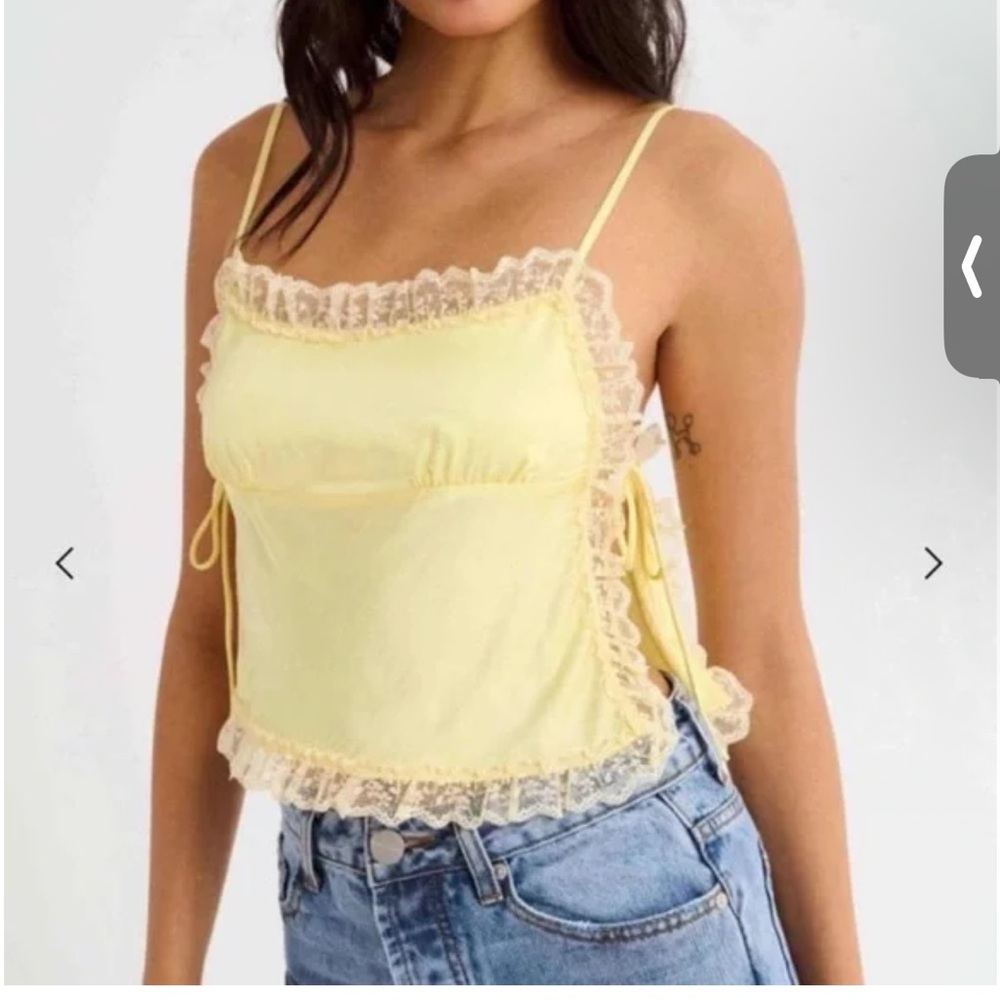 Rumored Light Yellow Lace Camisole